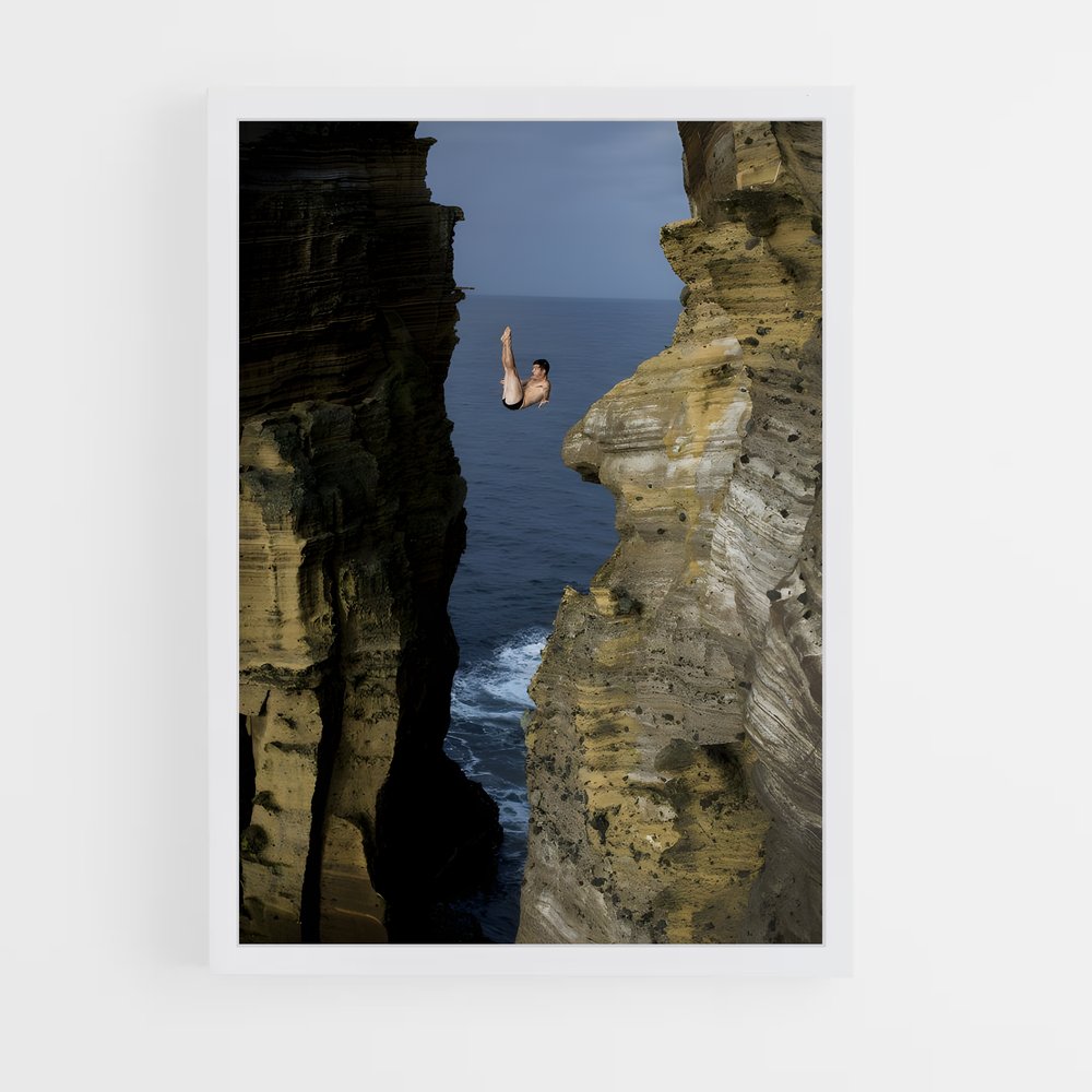 Poster Cliff diving issue – affiche Plongeon de falaise (vue 3)